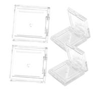 Gogogmee 4 Paletas Transparentes Cuadradas de Sombras de Ojos Vacías para Maquillaje, Estuches de Plástico Fáciles de Llevar y Convenientes para Viajes al Aire Libre