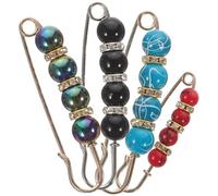 Gogogmee 4 piezas Broches Decorativos con Perlas para Mujer Clips para Suéter y Ropa Broches Pequeños para Ajustar Cintura y Sujetar Pañuelos Accesorios Duraderos y Reutilizables