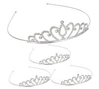 Gogogmee 4 Piezas Diademas de Princesa para Niñas Gemas de Imitación Accesorios de Fiesta Vintage para Disfraces de Cumpleaños y Actuaciones de Cosplay
