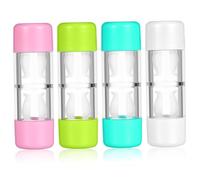 Gogogmee 4 Piezas Estuche Rígido para Lentes de Contacto Rgp Colores Surtidos Rosa Blanco Azul Verde Práctico y Portátil para Almacenamiento de Lentillas