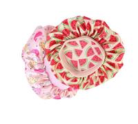 Gogogmee 4 piezas Gorros de Dormir para Satén con Diseño Suaves y Elásticos Protectores para Cabello Baño y Descanso