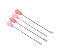 Gogogmee 4 piezas Herramientas de Mezcla para Tatuar Cucharas y Varillas de Acero Inoxidable para Pigmentos Palitos Agitadores Compactos para Líquidos y Tintes Reutilizable Color Aleatorio