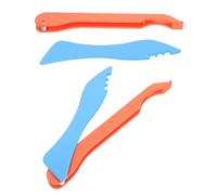 Gogogmee 4 Piezas Kit de 4 Herramientas para Bruñir Vidrieras, Rodillo y Bruñidor Manual de Plástico para Lámina de Cobre, Juego 2 Herramientas para Pulir y 2 para Prensar, Color Naranja,