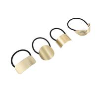 Gogogmee 4 piezas Lazos de Pelo Metálicos Elásticos para Mujer Accesorios Creativos para Coletas Bandas Resistentes y Elegantes para Uso Diario y Eventos