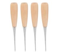 Gogogmee 4 Piezas Punzones de Mango de Madera con Forma de Calabaza Herramienta Manual para Perforar Cuero para Costura Artesanía y Reparación de Cinturones y Libros