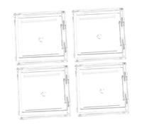 Gogogmee 4 Piezas Recipientes Vacíos para Sombras de Ojos Paletas de Maquillaje Transparentes para Cosméticos Estuches para Labiales y Mini Envases Duraderos y Reutilizables