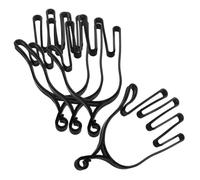 Gogogmee 4 Piezas Soporte para Guantes de Golf Organizador Negro para Mantenimiento y Ventilación Accesorio Práctico para Preservar Forma y Prolongar Vida Útil de Guantes Deportivos