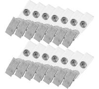 Gogogmee 40 Clips Metálicos para Porta Credenciales con Correas de Pvc Transparente Clip para Tarjetas de Identificación y Porta Credenciales para Oficina y Escuela Sujetador de Insignias