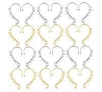 Gogogmee 40 Piezas Ear Cuff Findings Non-piercing Earrings Hooks For Women DIY Jewelry Making Accessories