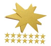 Gogogmee 48 Piezas Estrellas Recortadas con Purpurina Dorada para Decoración de Tablones y Manualidades Creativas Aulas y Fiestas para Dibujo y Proyectos Artísticos