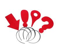 Gogogmee 4piezas Diademas Elásticas De Flecha y Símbolos Rojos Cómodas y Ajustables Para Mujeres Signos De Exclamación Interrogación y Ubicación Para Disfraces y Mascaradas