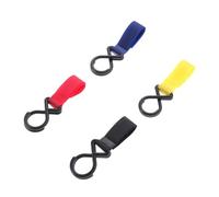 Gogogmee 4piezas Ganchos Para Carrito Niño Niña Ajustables Multifuncionales Para Bolsas y Accesorios Con Correa Abrible Soportan Uso Sillas De Paseo y Sillas De Ruedas