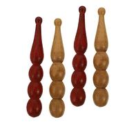Gogogmee 4piezas Herramientas De Masaje Varillas De Madera Forma De Cuentas Para Puntos De Acupuntura Barra De Masaje De Puntos De Acupuntura