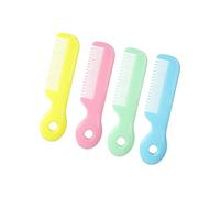 Gogogmee 4piezas Peine Para Niño Niña Conjunto Colores Suaves Diseño Redondo Seguro Para Masaje y Cuidado Delicado Del Cabelludo Pequeño Ligero Material Abs Seguro Para Recién Nacidos
