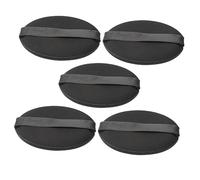 Gogogmee 5 Borlas Redondas Negras de Maquillaje sin Látex, Esponjas de Tejido Fáciles de Manejar y Flexibles para Uso en Viaje o Salón