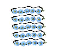 Gogogmee 5 Diademas de Girasol Hawaianas de Estilo Bohemio Hecha a Mano para Mujer Tocado de Girasol para Fiesta Tocado con Temática de Playa Tropical