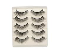 Gogogmee 5 Pestañas Postizas Naturales Largas y Gruesas para Mujer Falsas y Cómodas Premium Fácil y Remoción