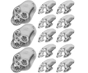 Gogogmee 50 Piezas de Remaches para Ropa y Zapatos Diseño de Calavera, Aleación Resistente Anticorrosiva, Kit de Accesorios para Manualidades DIY en Cuero, Decoración Gótica