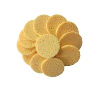 Gogogmee 50 piezas Esponjas de Celulosa Comprimidas Suaves y Redondas Esponjas Faciales para Limpieza Desmaquillante y Cuidado Piel Diaria Color Piel Uso Facial