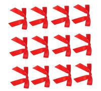 Gogogmee 50 Piezas Unidades Lazos Rojos Pequeños para Manualidades Decoraciones Elegantes de Poliéster con Alambre para Bodas y Envoltorios Moños Mini para Decoración del Hogar