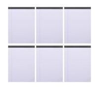 Gogogmee 6 Blocs de notas legales: Cuaderno de 8 x 5 pulgadas con rayas universitarias - Bloc de notas de papel A5 con impresión transparente y líneas - Material de escritorio para listas, 30 hojas