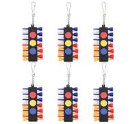Gogogmee 6 Juegos Golf tee Holder con Ranuras para Marcadores de Pelota Organizador para Bolsa de Golf Clip Portátil para Almacenamiento