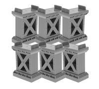 Gogogmee 6 Piezas de Soportes para Puentes de Tren de Madera Accesorios para Vías de Tren de Juguete Color Gris y Verde Compatibles Sistemas de Trenes de Madera Ideales para Juegos