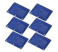 Gogogmee 6 Piezas Estuche para Lápices de Gran Capacidad Bolsa Portátil con Doble Diseño de Orificios para Archivadores Transparente y Duradero para Oficina y Escuela