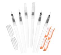 Gogogmee 6 piezas Pinceles de Acuarela Recargables con Depósito de Agua Cómodos para Pintura Artística y Caligrafía con Control Fácil de Flujo y Gran Capacidad para Acuarelas y Tinta