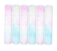 Gogogmee 6 Piezas Regla Flexible Plástico Suave Irrompible con Escala Métrica para Dibujo Ingeniería y Uso Escolar Aula u Oficina Apta para Superficies Curvas