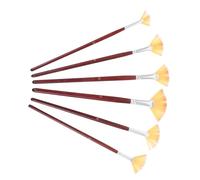 Gogogmee 6 Pinceles Planos Multifunción para Cerdas de Nailon Ergonómicas Set de 6 Piezas para y Proyectos de Manualidades de Dibujo