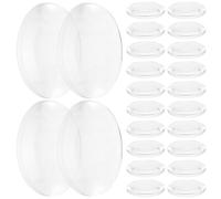Gogogmee 60 Lentes Biconvexas Transparentes de 25 MM Kit Óptico para Enseñanza de Física Herramientas para Experimentos Científicos Secundaria Lentes Convexas para Proyectos DIY