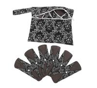 Gogogmee 6piezas Compresas Sanitarias Reutilizables Para Mujeres Embarazadas Carvón Lavables y Ecológicas Diseño Broches Asortidas