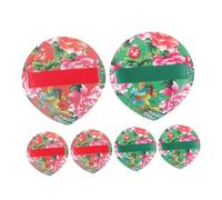 Gogogmee 6piezas Esponjas De Maquillaje Aplicador De Polvo Suelto Diseño Floral Elegante Suave y Reutilizable Para Acabados Perfectos y Técnicas Variadas