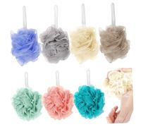 Gogogmee 7 piezas Esponjas Exfoliantes para Baño Malla de Ducha Grande Bola Espumante para Limpieza Corporal