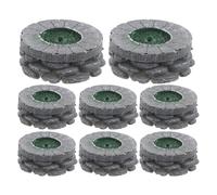 Gogogmee 8 Piezas de Materiales para paisajismo de jardín de Hadas - Macizo de Flores de simulación para proyectos de Diorama DIY - Mini macetero para construcción de maquetas, paisajes callejeros