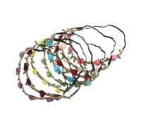 Gogogmee 8 Piezas Diademas Elásticas con de Rosas Accesorio Bohemio Ajustable para Bodas Rústicas Damas de Honor Fiestas la Playa y Festivales