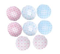 Gogogmee 8 piezas Gorros de Ducha Reutilizables EVA Impermeables con Banda Elástica Bonete para Baño y Cocina Protección Cabello para Hombres y Mujeres Diseño de Puntos y Flores