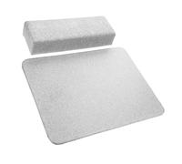Gogogmee Almohada para Manos de Manicura Profesional Reposabrazos con Superficie de Cuero Sintético Plateado con Diamantes Cojín de Apoyo para Arte de Uñas para Salón y Uso Doméstico