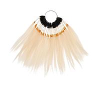 Gogogmee Anillos de Color de Cabello Natural para Práctica Profesional Muestras Reales de Cabello Humano para Entrenamiento Salón Kit de Hebras para Teñir y Estilizar