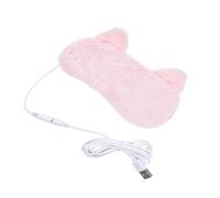 Gogogmee Antifaz USB para Ojos Calefacción, Máscara para Dormir Rosa de Franela y Pp, Relajante y Refrescante para Uso en Casa Antes de Dormir