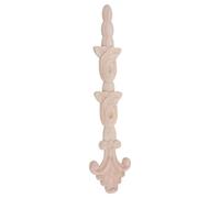 Gogogmee Aplique de Madera Tallada sin Pintar 25X6 CM para Muebles Revestimiento Decorativo Vintage Incrustación Artística para Puertas y Armarios Accesorio Artesanal para Decoración de