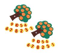 Gogogmee Árbol de Naranjo de Fieltro Preescolar 2 Piezas para Aprender Números y Matemáticas Juego Educativo Manipulativo para Juguetes de Naranjas para Jardín de Infancia