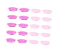 Gogogmee Bandejas de Pegamento para Pestañas 100 Piezas Tamaño Pequeño Material Pvc para Extensión de Pestañas Herramienta de Maquillaje Profesional para Mujer y Niñas Color Rosa y Morado