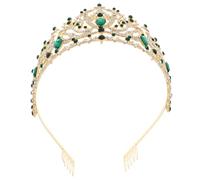 Gogogmee Barroco Vintage Corona de Reina con Cristales Brillantes Diadema de Tiara para Novias Accesorio de Pelo para Bodas Fiesta y Cosplay