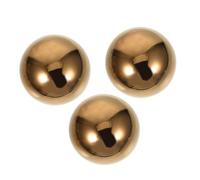 Gogogmee Bola Hueca De Acero Inoxidable 3 Piezas 76 Mm Color Titanio para Decoración De Jardín Exterior Esfera Pulida Espejo