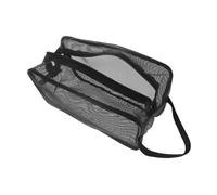 Gogogmee Bolsa De Ducha De Malla Negra para Hombre 1 Unidad Tamaño Mediano Ventilada para Gimnasio Viaje con Asa Portátil Organizador De Aseo