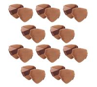 Gogogmee Borlas Triangulares para Polvos Sueltos 20 Piezas Mini Esponjas de Terciopelo Cristalino Marrón Aplicador para Maquillaje Facial y Corporal Doble Cinta Adecuado para