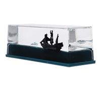 Gogogmee Botella de Fluido Decorativa Modelo de Crucero Insumergible, Adorno de Escritorio Negro Perla, Figura Acrílica Flotante para Decoración Marinera y Obsequio Creativo