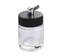 Gogogmee Botellas de Vidrio para Aerografía Frascos Rellenables con Adaptador para Pintura Compatibles con Aerógrafos de Alimentación por Sifón Modelo Profesional para Pintura Detallada